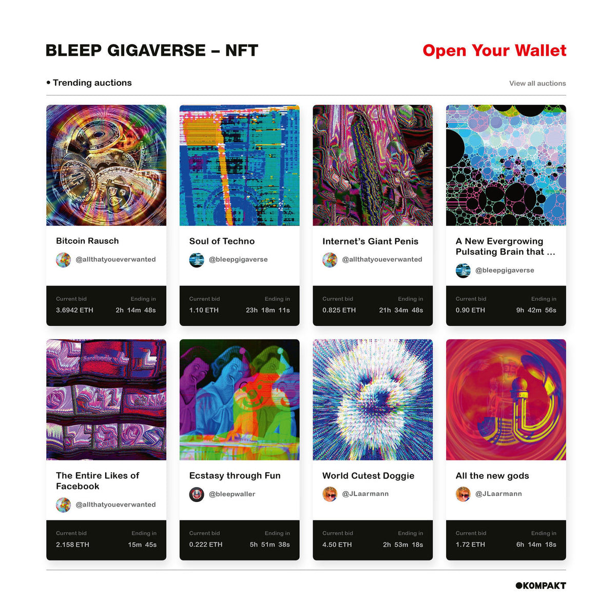 Bleep Gigaverse – Nft vinyl record cover