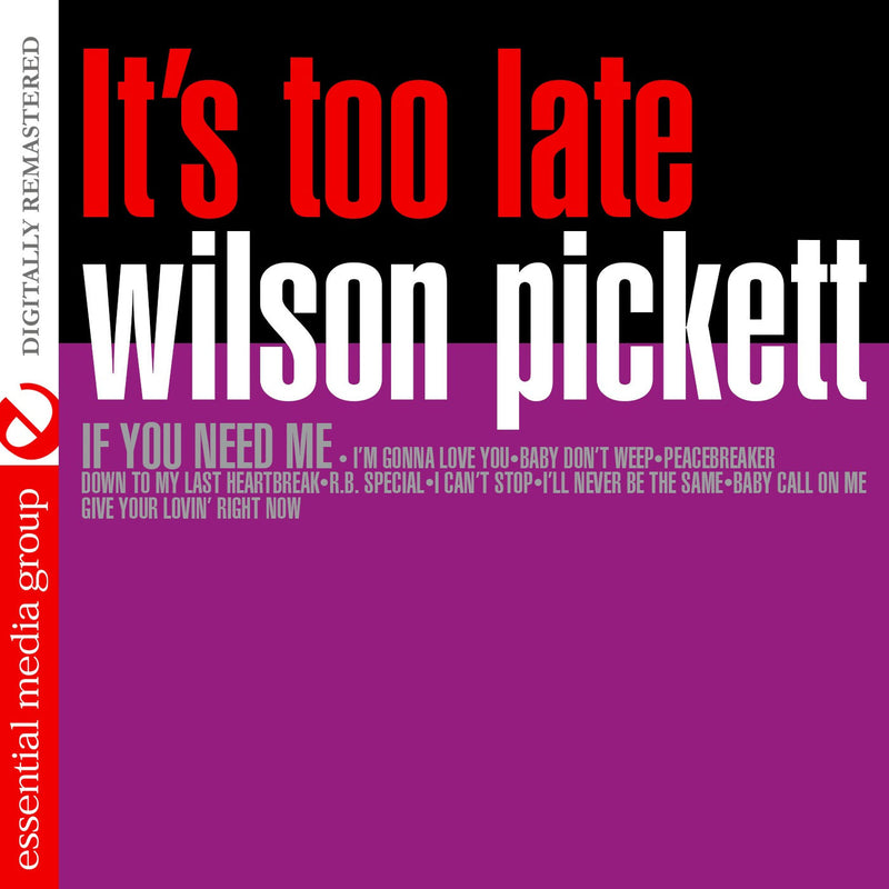 Wilson Pickett – It's Too Late vinyl record cover