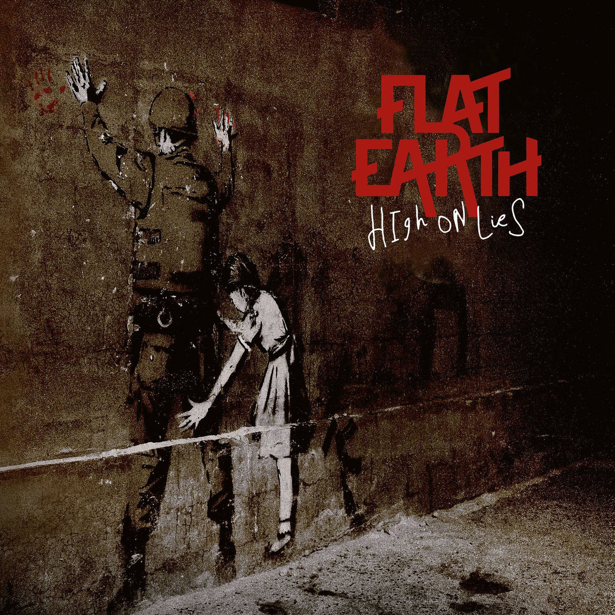 Flat Earth – High On Lies (ORANGE & BLACK MARBLED VINYL) vinyl record cover