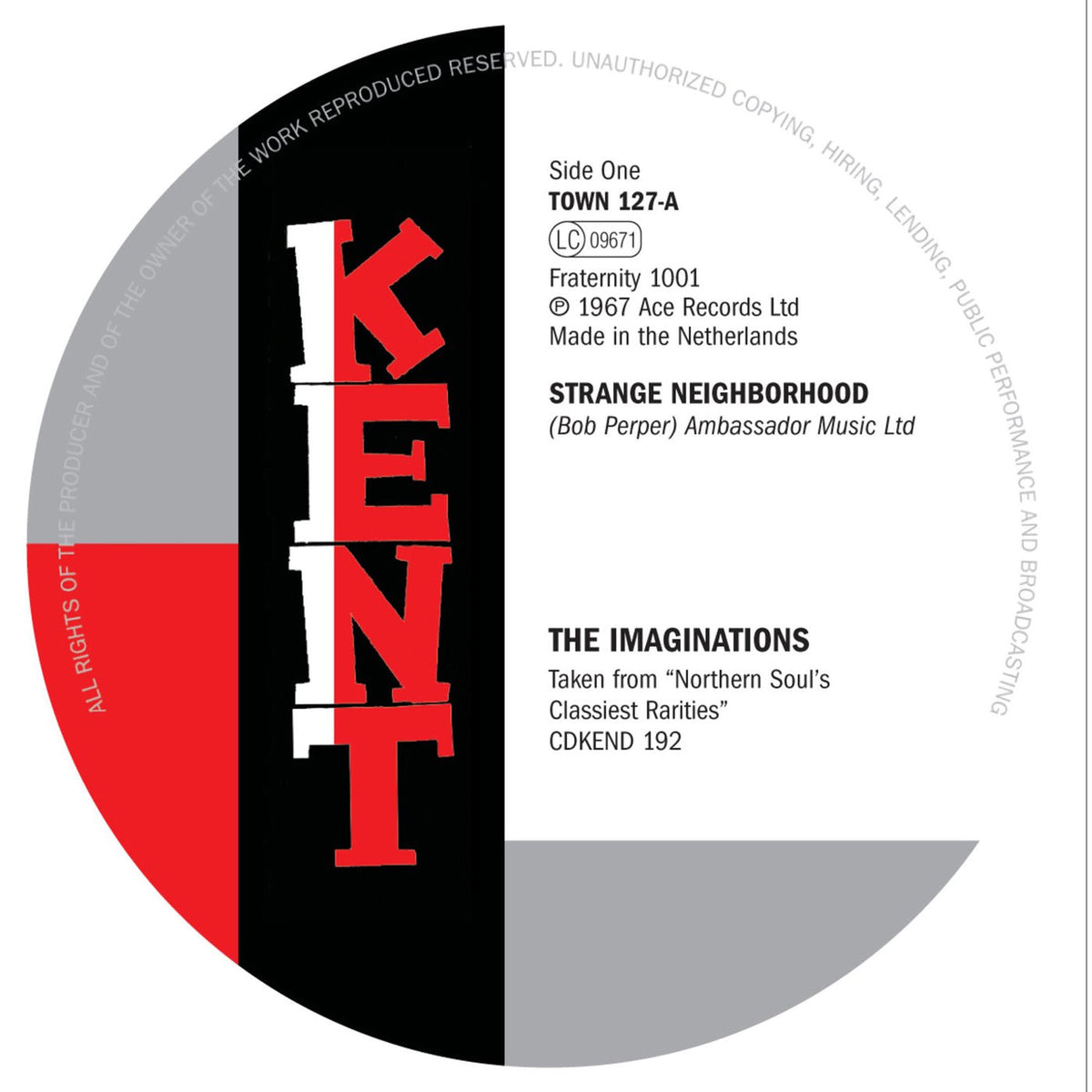 The Imaginations – Strange Neighborhood / Cards on the Table vinyl cover