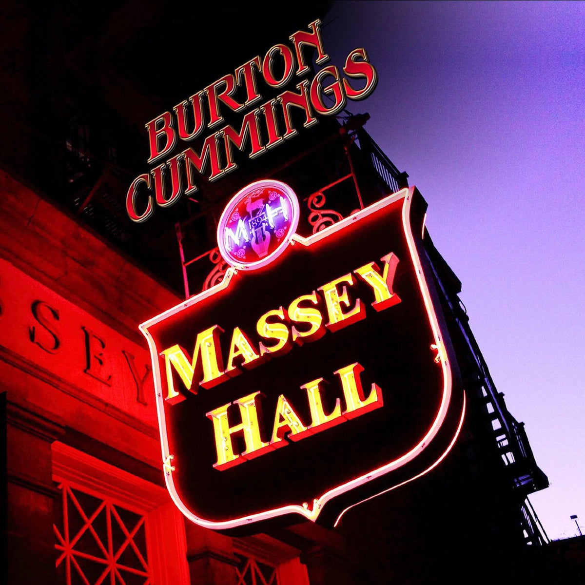 Burton Cummings – Massey Hall (Limited Edition, Red Colored Vinyl) (2 Lp's) vinyl record cover