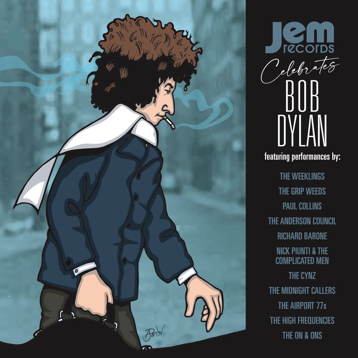 Various Artists – JEM Records Celebrates Bob Dylan vinyl record cover
