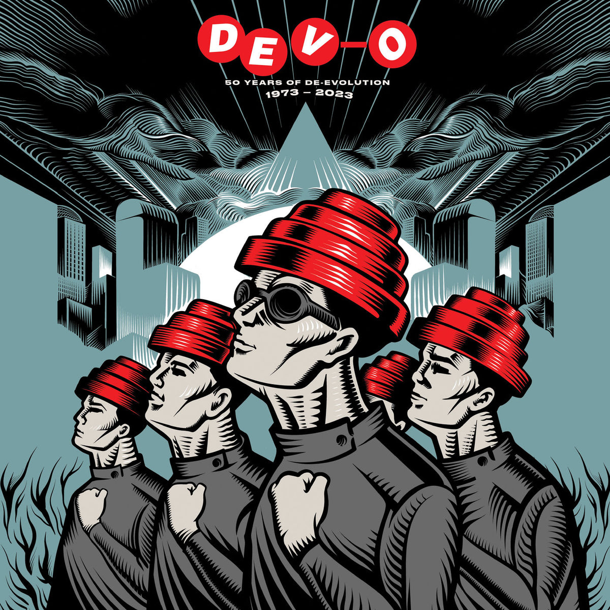 DEVO – 50 Years Of De-Evolution vinyl record cover