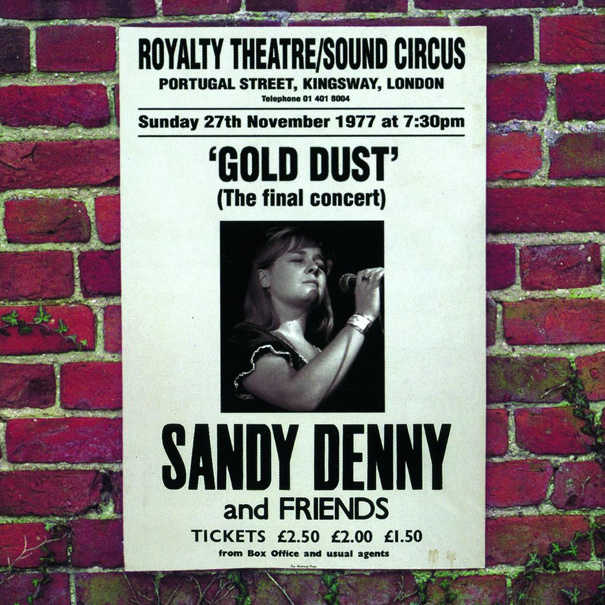 Sandy Denny – Gold Dust Live At The Royalty (Rsd 2022) vinyl record cover