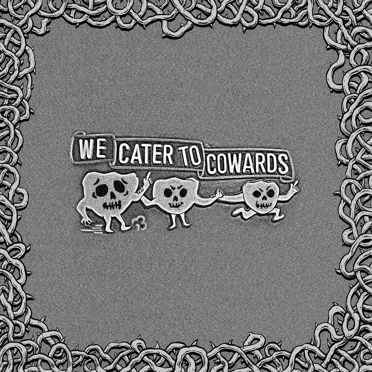 Oozing Wound – We Cater To Cowards (Silver Vinyl) vinyl record cover
