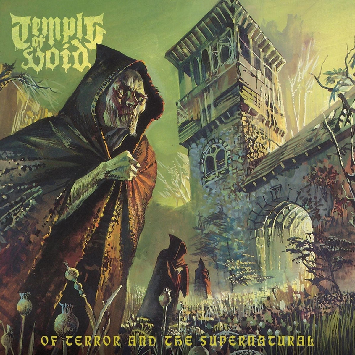Temple Of Void – Of Terror And The Supernatural (Clear Vinyl W/ Gold, Green, and Brown Vinyl 2xLP) vinyl record cover