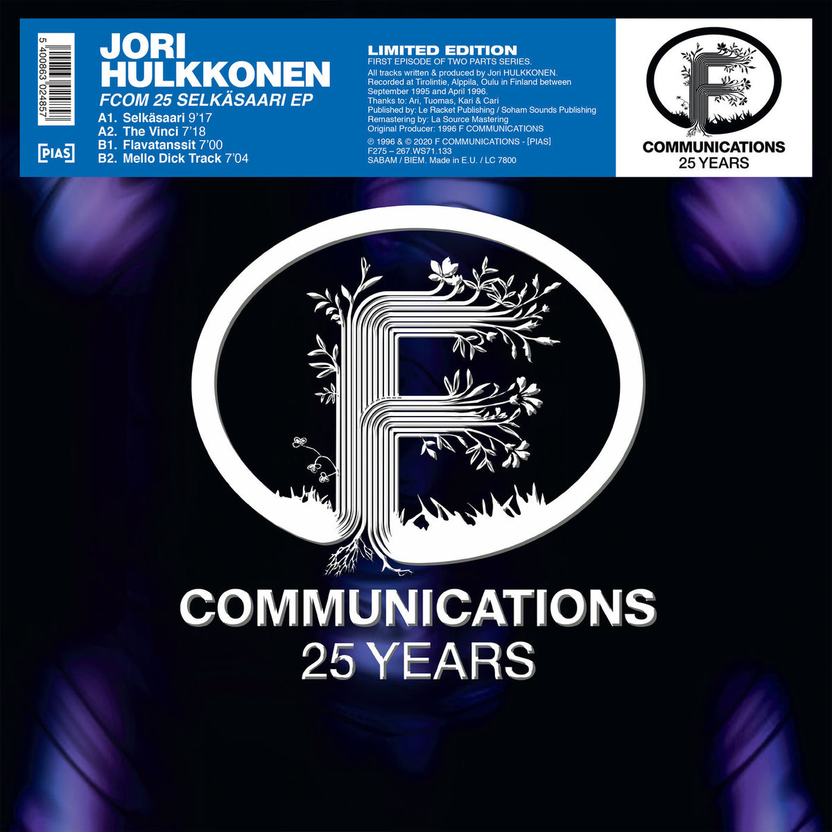Jori Hulkkonen – Fcom 25 Selkäsaari EP vinyl cover