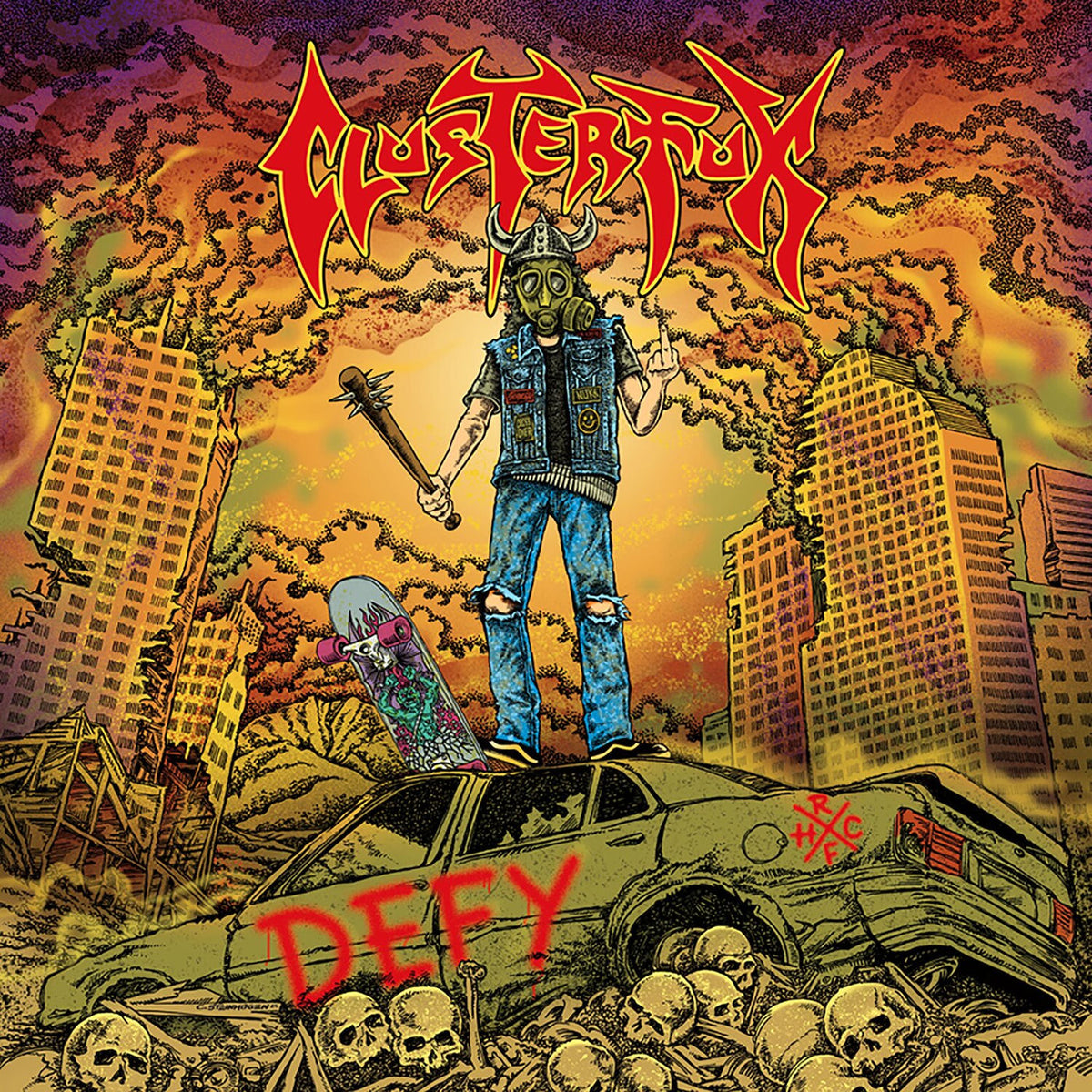 Clusterfux – DEFY vinyl record cover