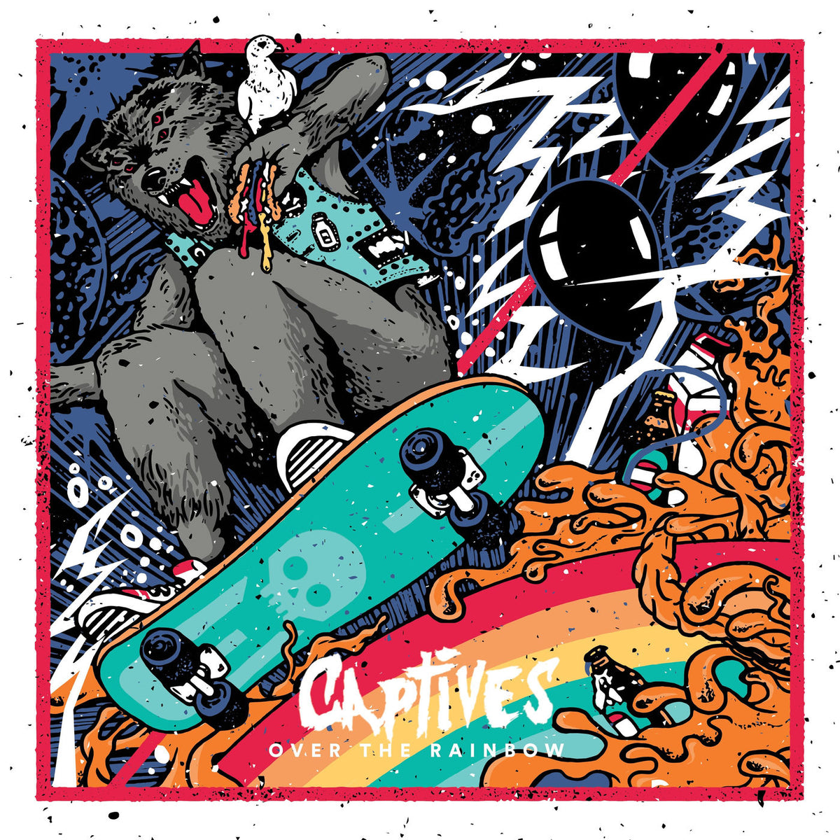 Captives – Over The Rainbow vinyl record cover