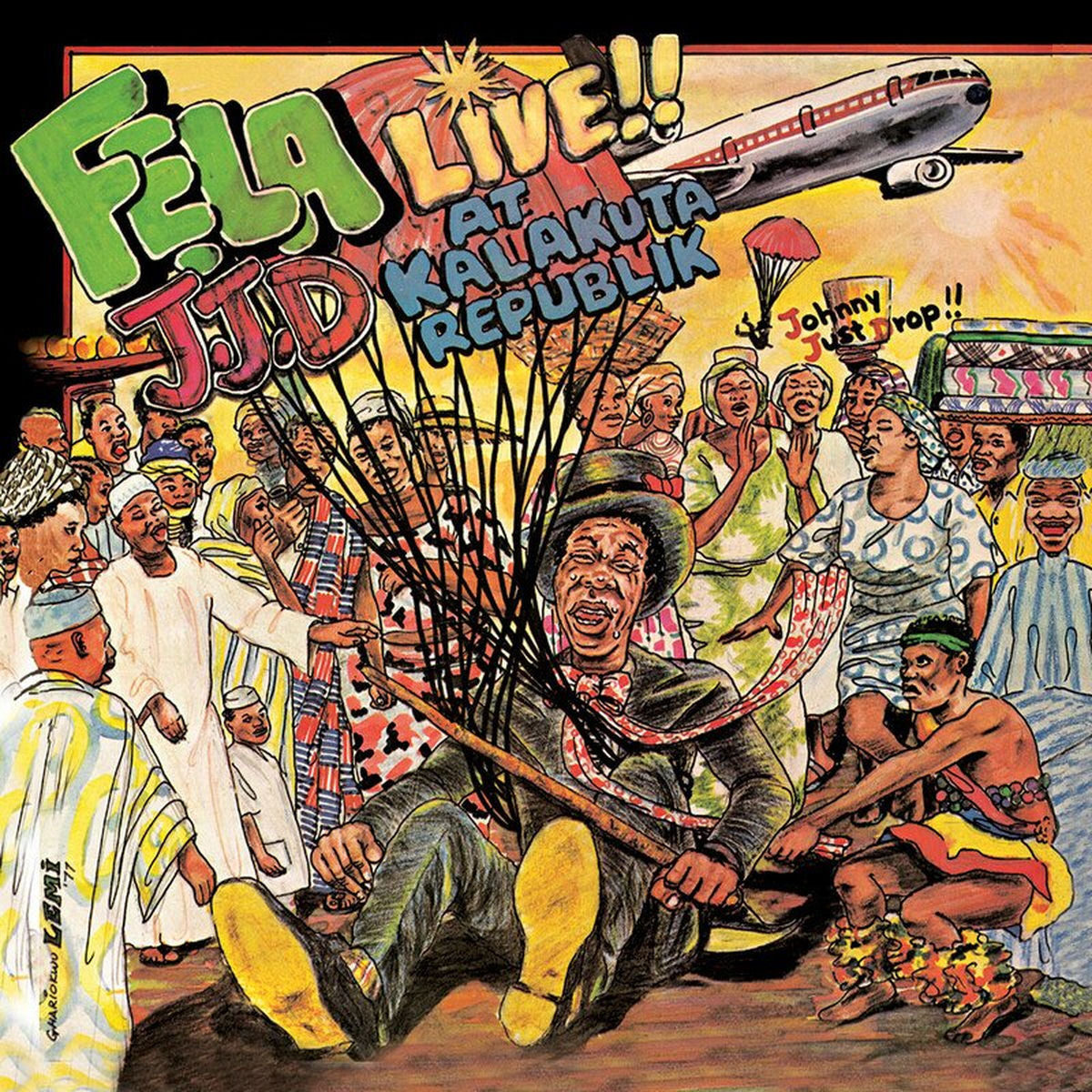 Fela Kuti – J.J.D. (Johnny Just Drop) vinyl record cover