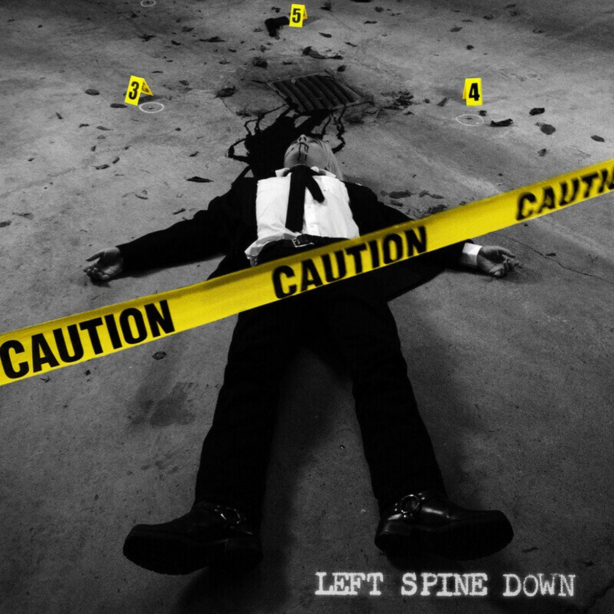 Left Spine Down – Caution vinyl record cover