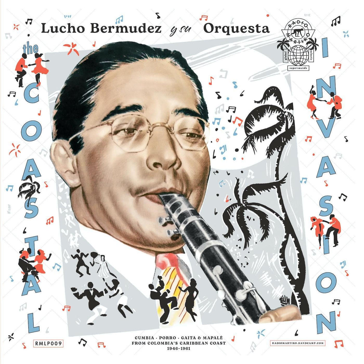Lucho Bermudez Y Su Orquesta – The Coastal Invasion : Cumbia, Porro, Gaita & Mapalé from Colombia's Caribbean Coast (1946-1961) vinyl cover