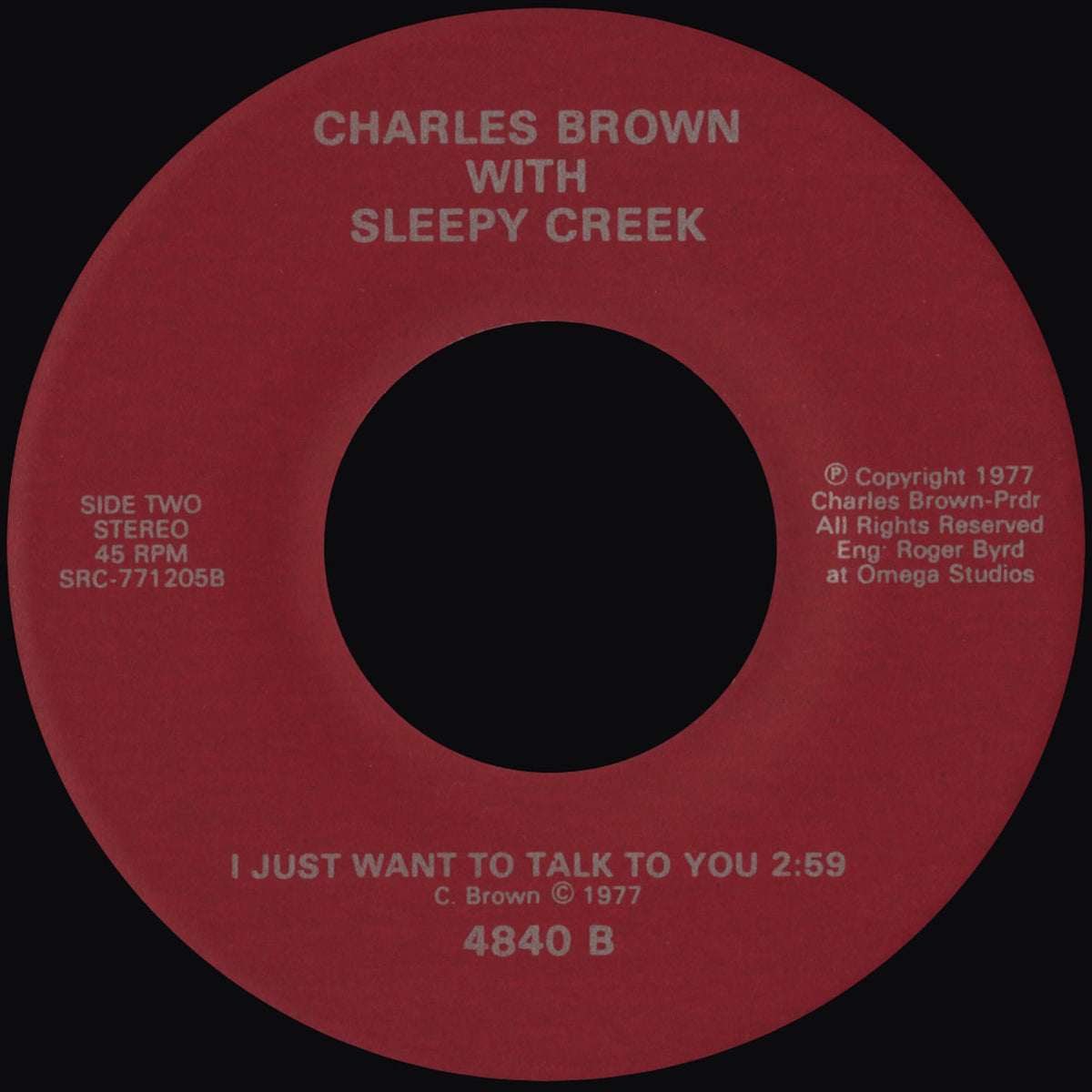 Charles Brown – I Just Want to Talk to You vinyl record cover
