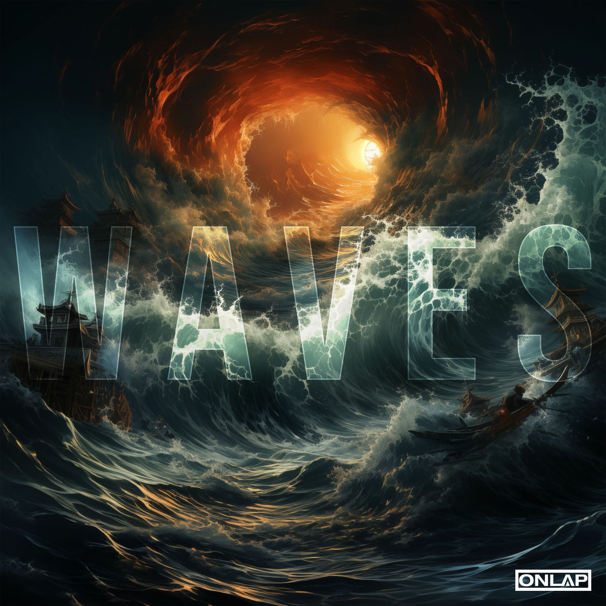 Onlap – Waves (CLEAR BLUE VINYL) vinyl record cover