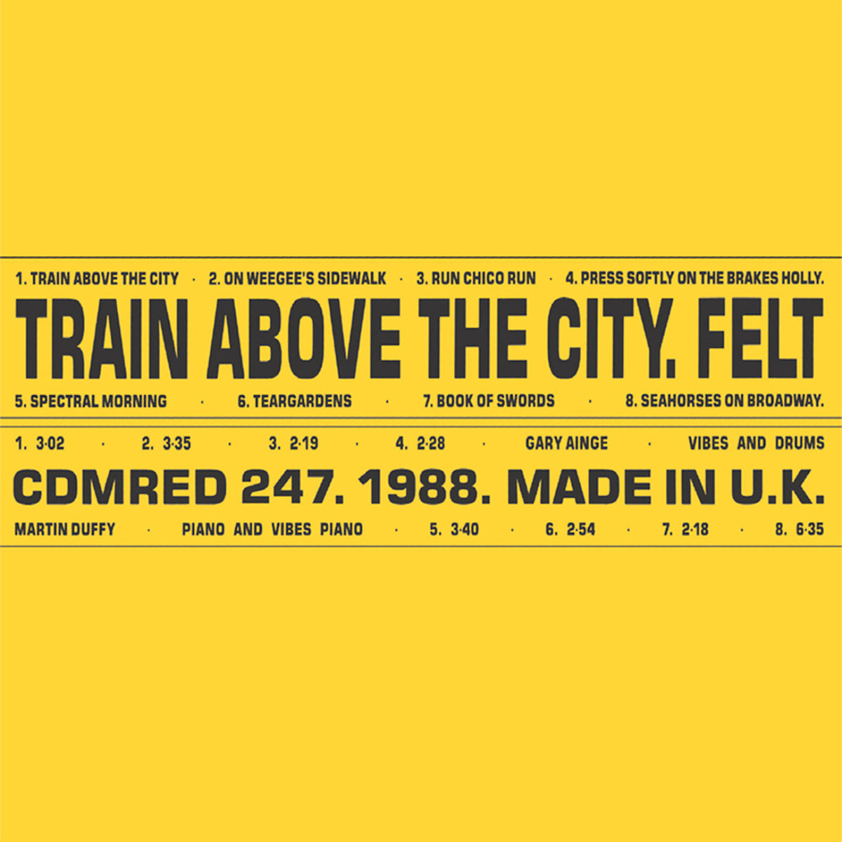 Felt – Train Above the City (Remastered Edition) vinyl cover
