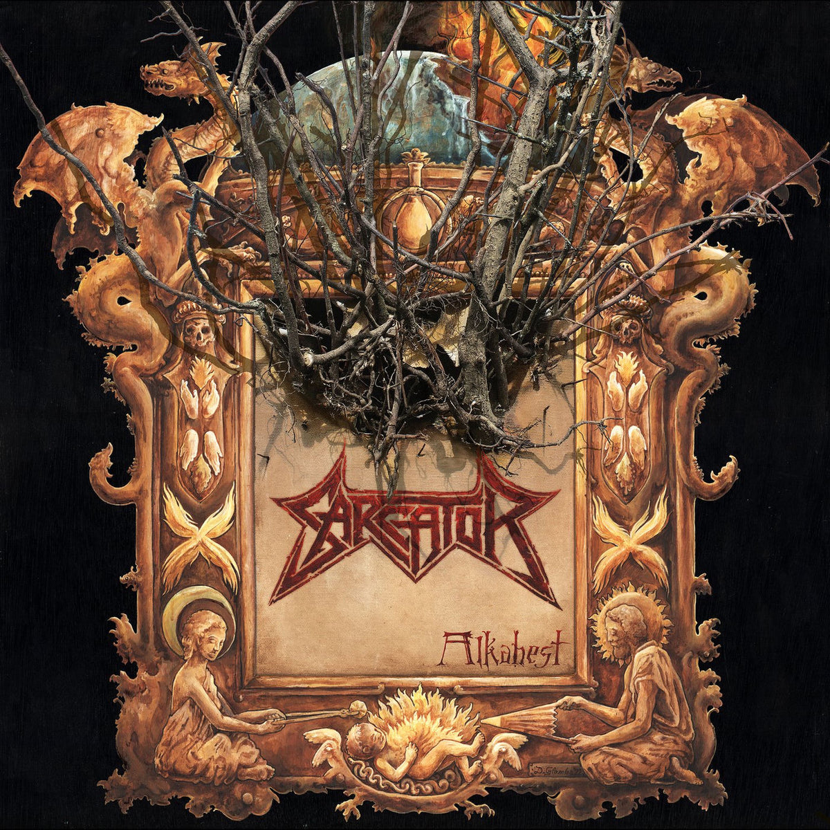 Sarcator – Alkahest - Red vinyl record cover