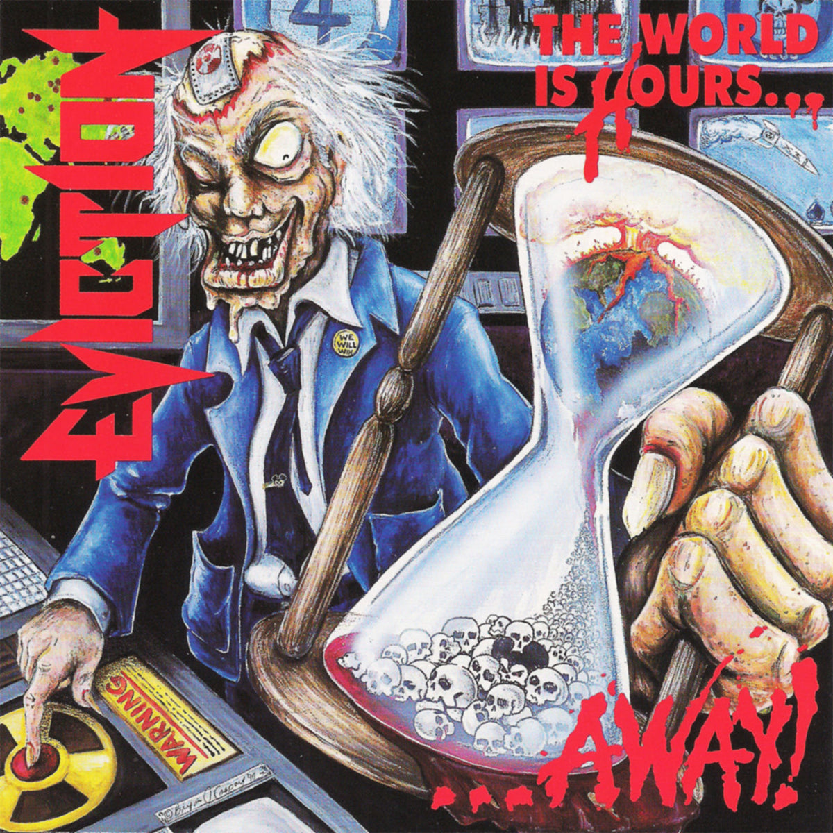 Eviction – World Is Hours Away - Green vinyl record cover