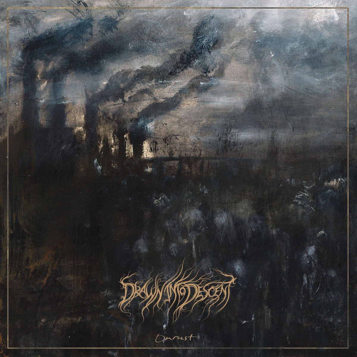Drawn into Descent – Onrust vinyl record cover