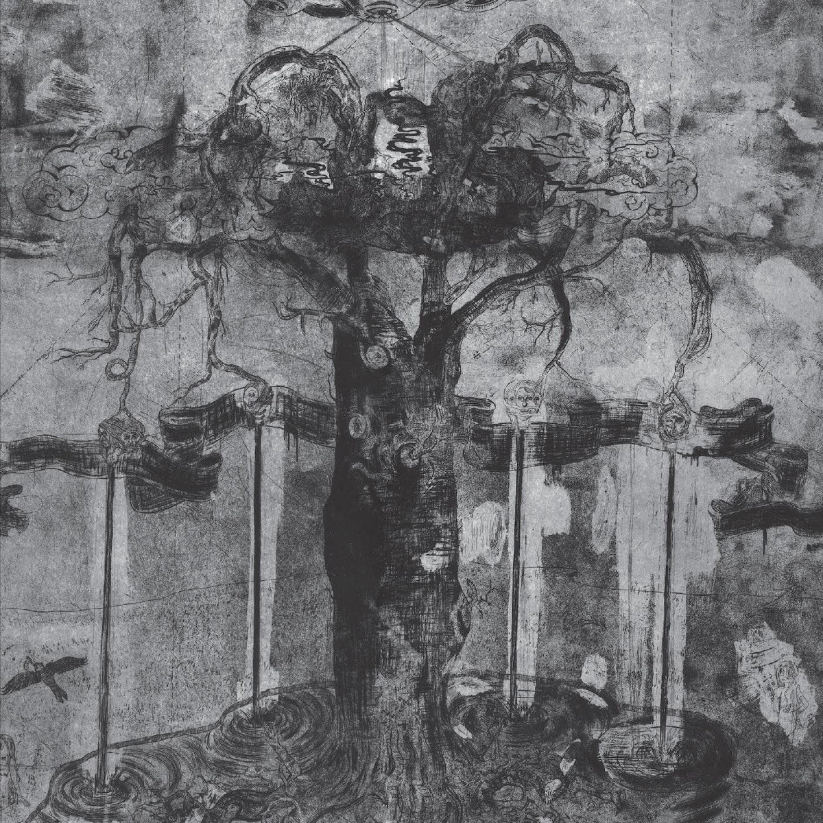 Ov Pain – The Churning Blue Of Noon [LP] vinyl record cover
