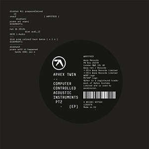 Aphex Twin – Computer Controlled Acoustic Instruments Pt. 2 vinyl record cover