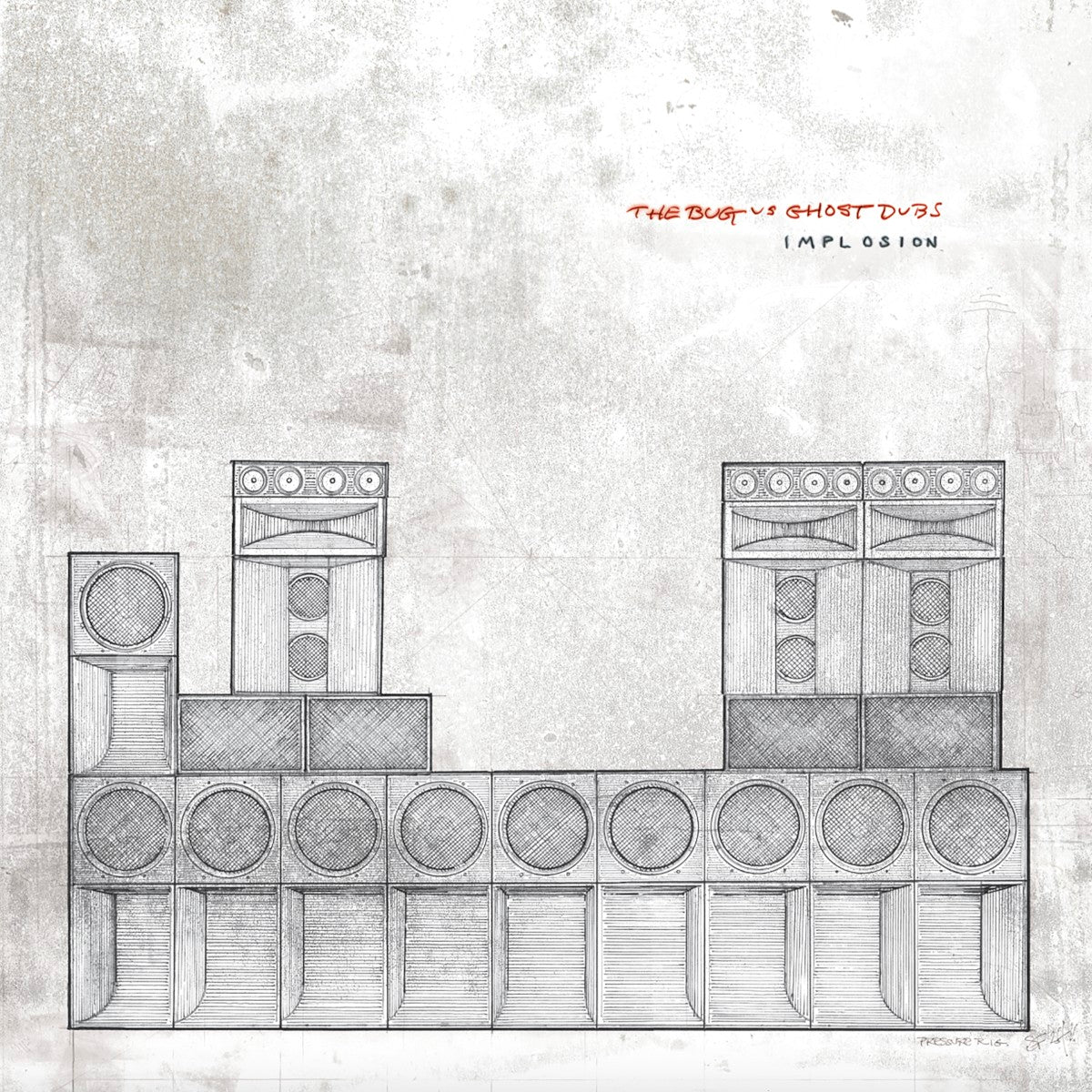 The Bug vs. Ghost Dubs – Implosion vinyl record cover